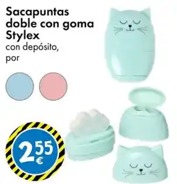 TEDi Stylex sacapuntas doble con goma con depósito oferta