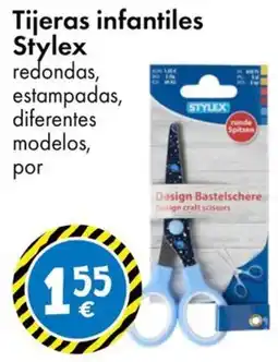 TEDi Stylex tijeras infantiles redondas estampadas diferentes modelos oferta