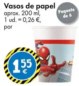 TEDi Vasos de papel oferta