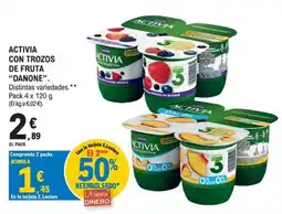 E.Leclerc Activia con trozos de fruta oferta