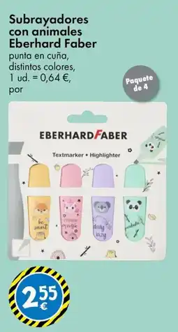 TEDi Eberhard Faber subrayadores con animales oferta