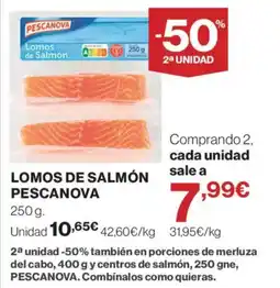 Supercor Pescanova lomos de salmón oferta
