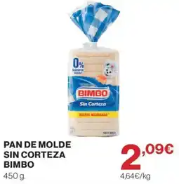Supercor Bimbo pan de molde sin coraza oferta