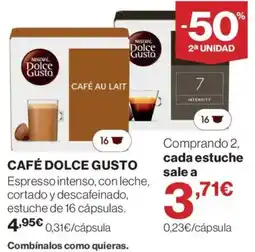 Supercor Nescafe Dolce Gusto cafe au lait oferta
