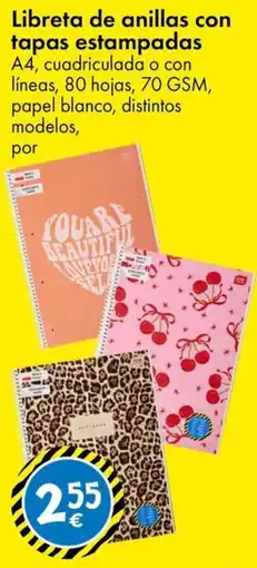TEDi Libreta de anillas con tapas estampadas oferta