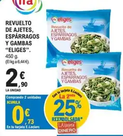 E.Leclerc Eliges revuelto de ajetes, espárragos y gambas oferta