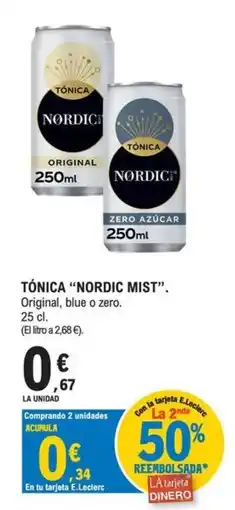 E.Leclerc Nordic tónica nordic mist oferta