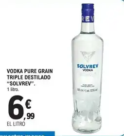 E.Leclerc Solvrev vodka pure grain triple destilado oferta