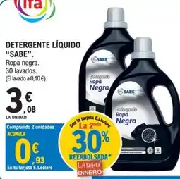 E.Leclerc Sabe detergente liquido ropa negra oferta