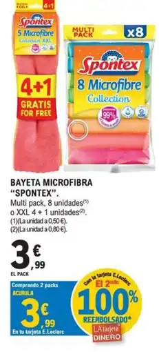 E.Leclerc Spontex bayeta microfibra oferta