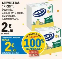 E.Leclerc Nicky servilletas oferta