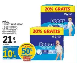 E.Leclerc Dodot pañal bebé seco oferta