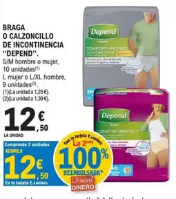 E.Leclerc Depend braga o calzoncillo de incontinencia oferta