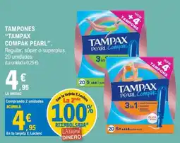 E.Leclerc Tampax Compak Pearl Tampones oferta