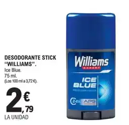E.Leclerc Williams desodorante stick ice blue oferta