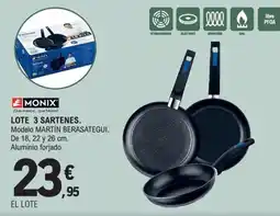E.Leclerc Monix lote 3 sartenes oferta