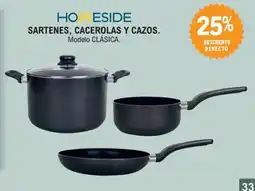 E.Leclerc Homeside sartenes, cacerolas y cazos. modelo clásica. oferta
