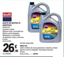 E.Leclerc Krafft aceite de motor 4t sintético oferta