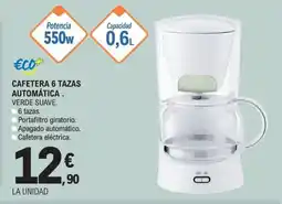 E.Leclerc Cafetera 6 tazas automática oferta