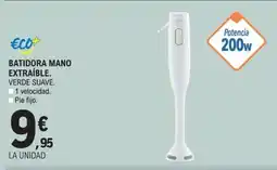 E.Leclerc Eco+ batidora mano extraíble. verde suave. oferta
