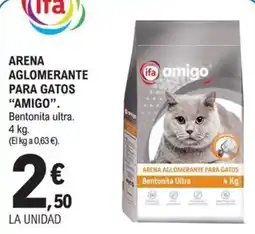 E.Leclerc ifa amigo arena aglomerante para gatos oferta