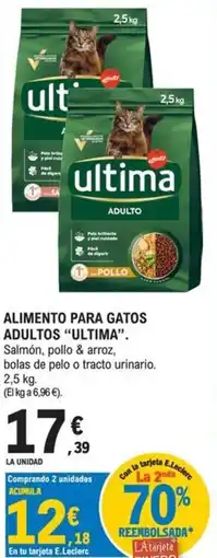 E.Leclerc Ultima Aliemnto para gatos adultos oferta