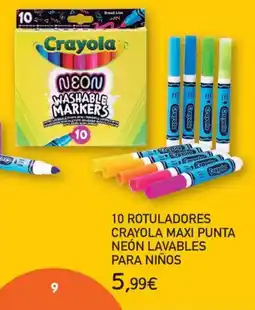 Toy Planet Crayola rotuladores maxi punta neón lavables oferta