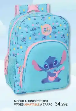Toy Planet Mochila junior stitch waves adaptables a carro oferta