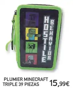 Toy Planet Plumier Minecraft Triple oferta