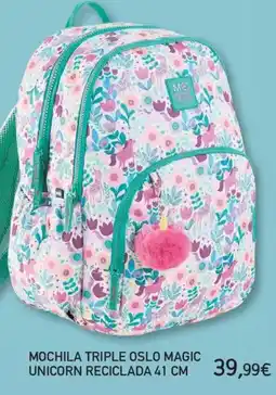 Toy Planet Mochila triple oslo magic unicorn reciclada oferta