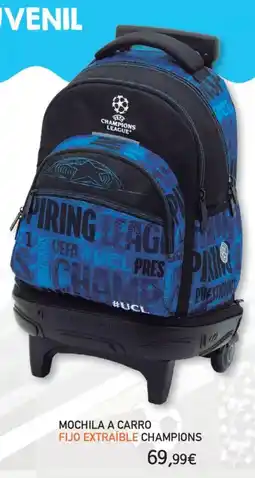 Toy Planet Mochila a carro fijo extraíble champions oferta