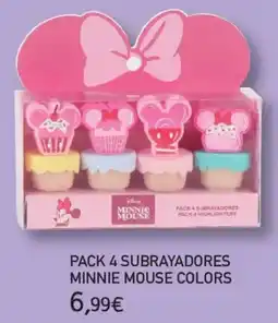 Toy Planet Minnie Mouse pack 4 subrayadores oferta
