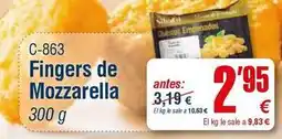 Abordo Fingers de mozzarella oferta