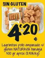 Cash Fresh Natura - lagrimitas pollo empanado s/ gluten bandeja oferta