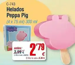 Abordo Helados peppa pig oferta