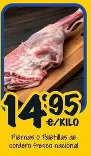 Cash Fresh Piernas o paletillas de cordero fresco nacional oferta
