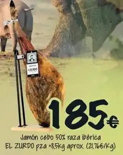 Cash Fresh Jamon cebo 50% raza iberica oferta