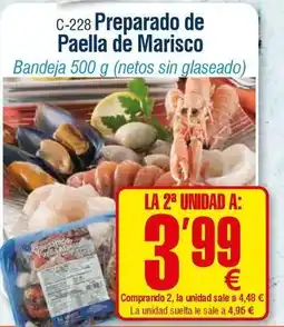 Abordo Preparado de paella de marisco oferta