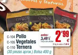Abordo Pollo vegetales oferta