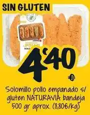 Cash Fresh Natura - solomillo pollo empanado s/ gluten bandeja oferta