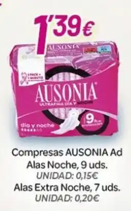 Alsara Supermercados Ausonia compresas alas noche oferta