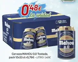 Alsara Supermercados Mahou 0.0 Tostada oferta