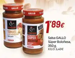 Alsara Supermercados Gallo salsa super boloñesa oferta