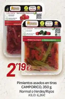 Alsara Supermercados Camporico pimientos asados en tiras normal o verdes/rojos oferta