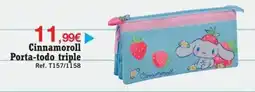 DRIM Cinnamoroll Porta-todo triple oferta