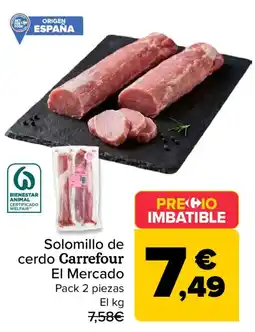 Carrefour Carrefour solomillo de cerdo oferta
