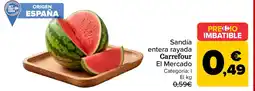 Carrefour Carrefour Sandía entera rayada oferta