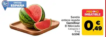 Carrefour Carrefour Sandía entera rayada oferta