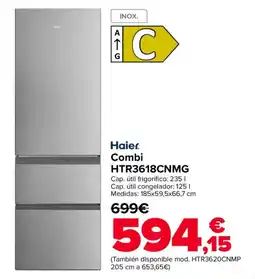 Carrefour Haier Combi HTR3618CNMG oferta