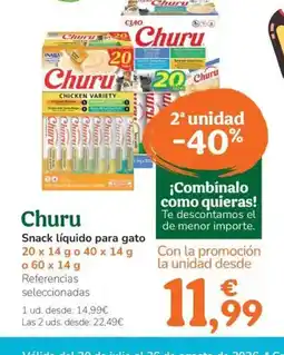 TiendAnimal CHURU Snack líquido para gato oferta